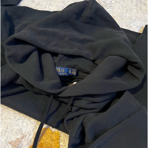 NWT POLO Ralph Lauren Black Hoodie Red Pony - Picture 4 of 6